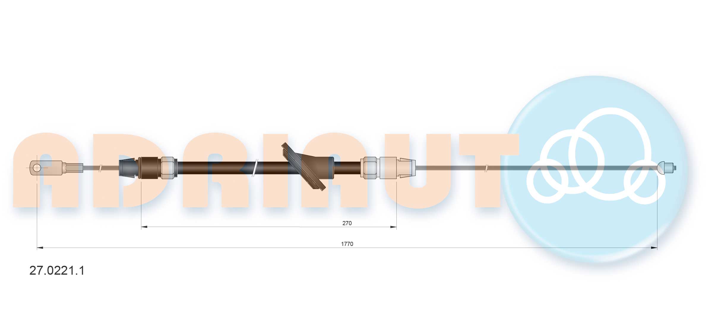 Cable Pull, parking brake (27.0221.1)