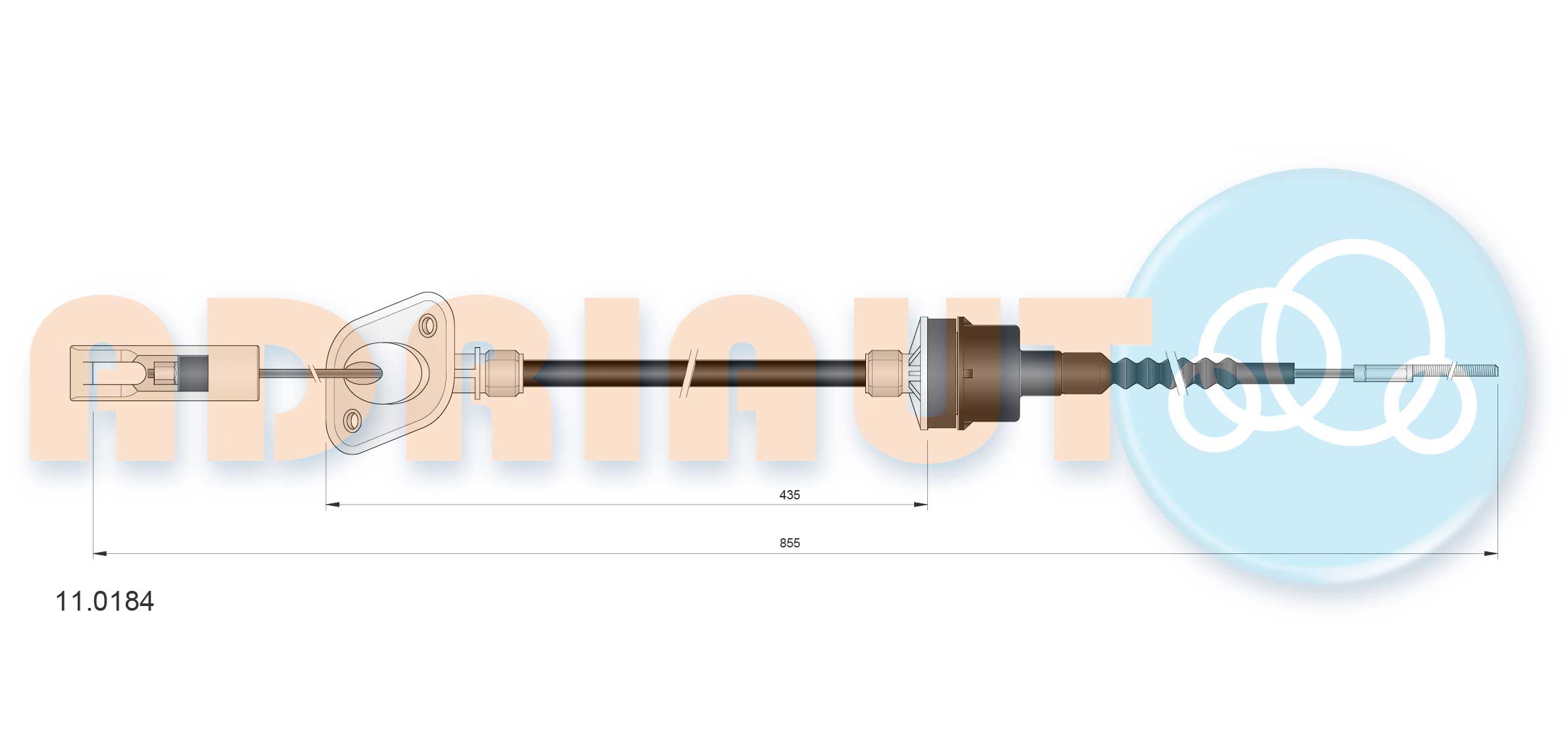 Cable Pull, clutch control (11.0184)