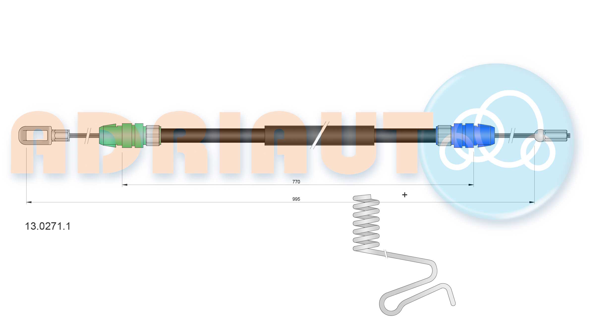 Cable Pull, parking brake (13.0271.1)
