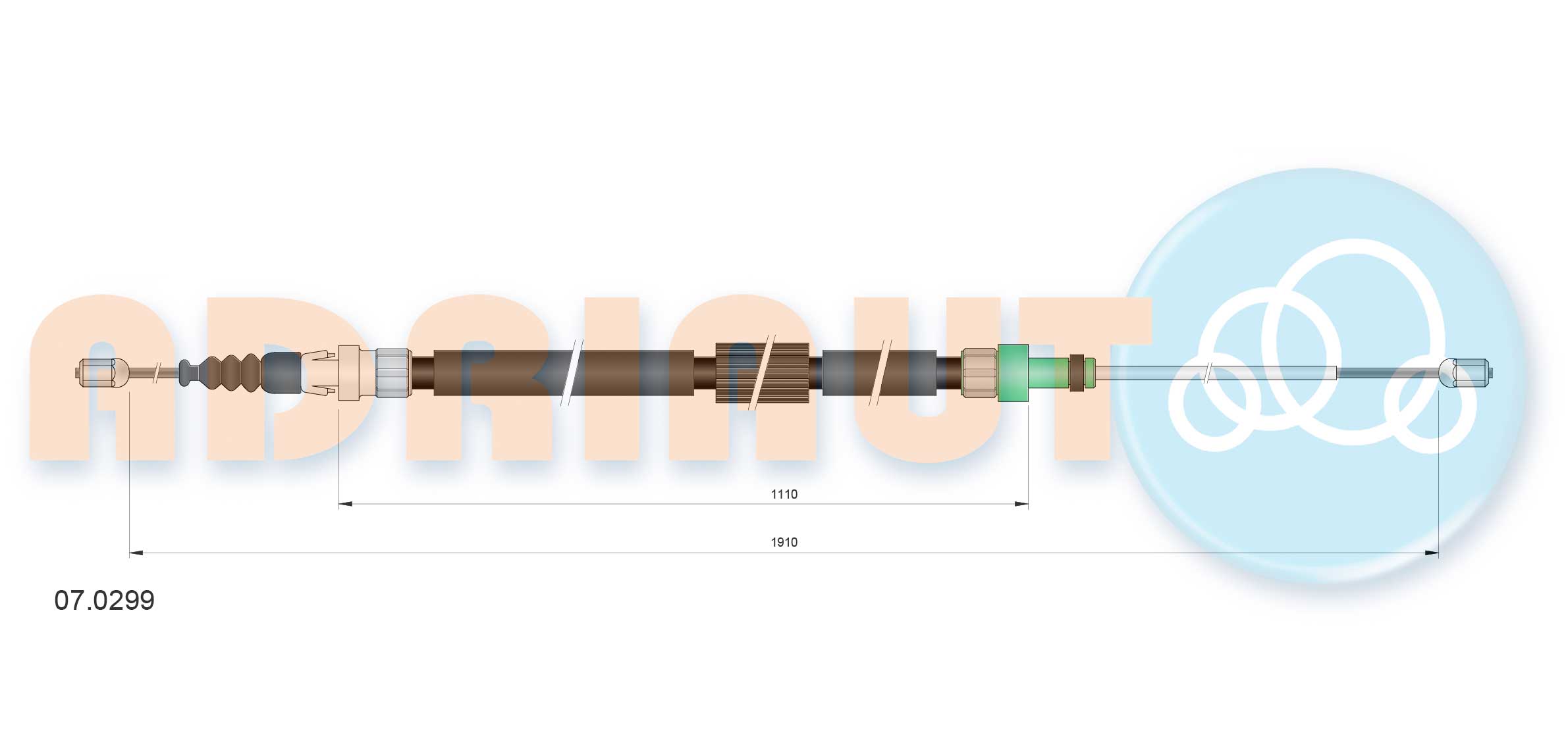 Cable Pull, parking brake (07.0299)