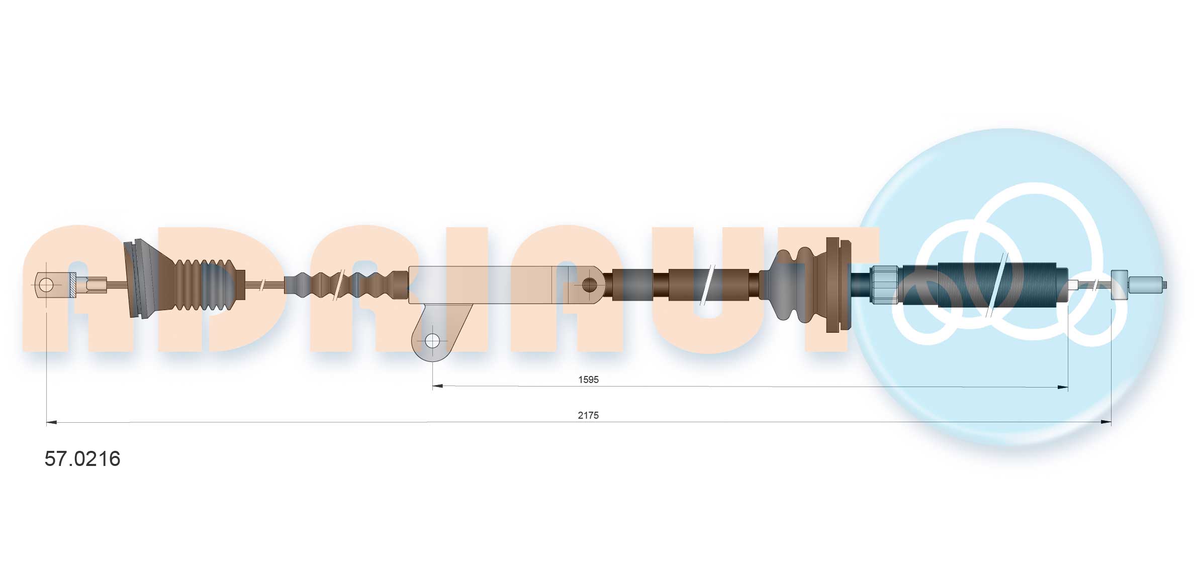 Cable Pull, parking brake (57.0216)