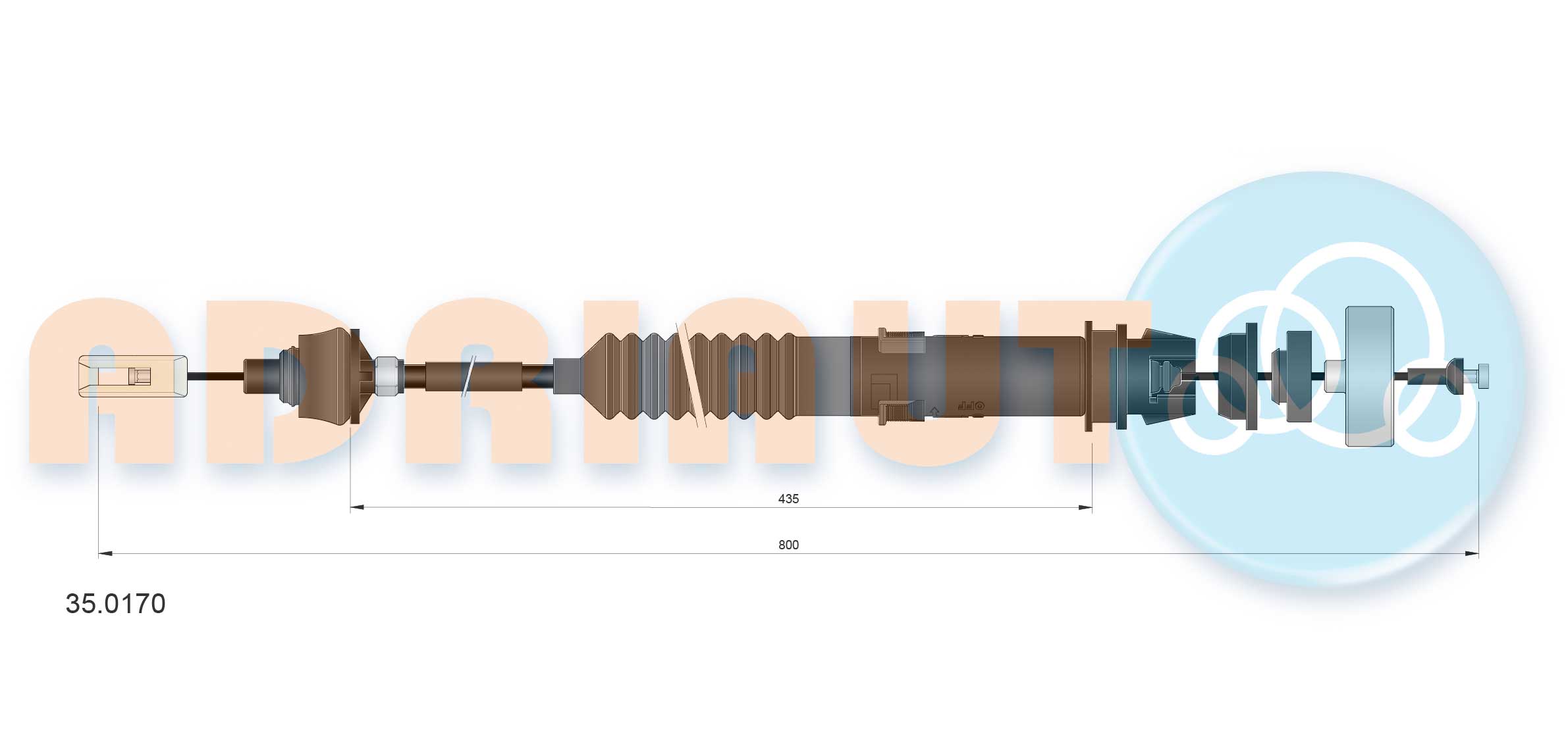 Cable Pull, clutch control (35.0170)