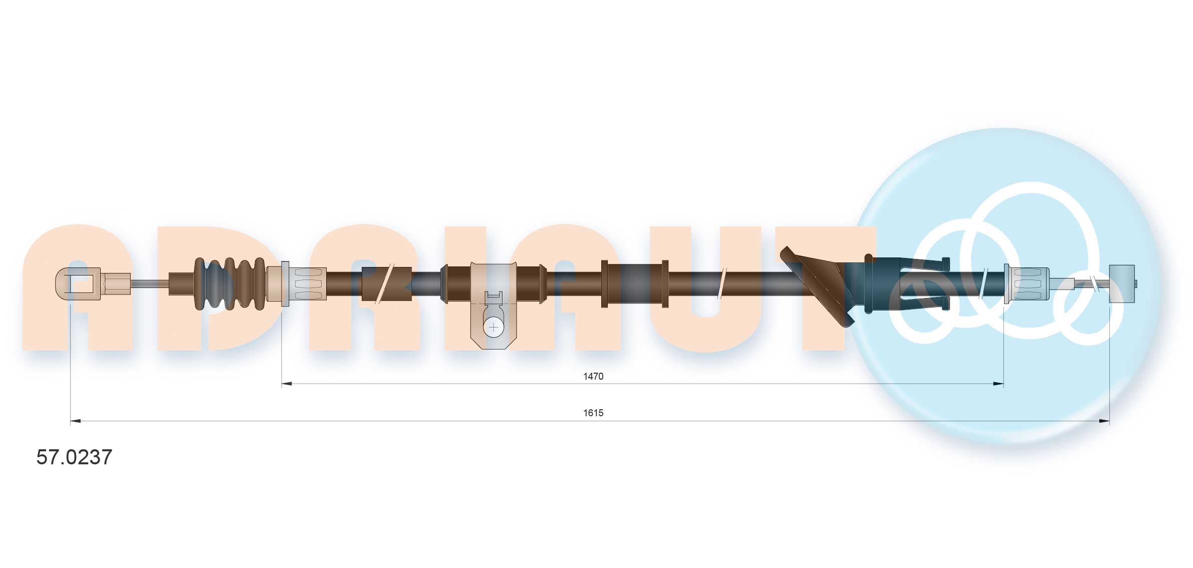 Cable Pull, parking brake (57.0237)