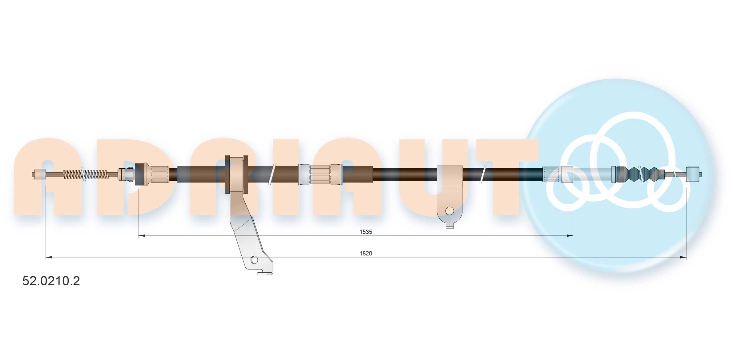 Cable Pull, parking brake (52.0210.2)