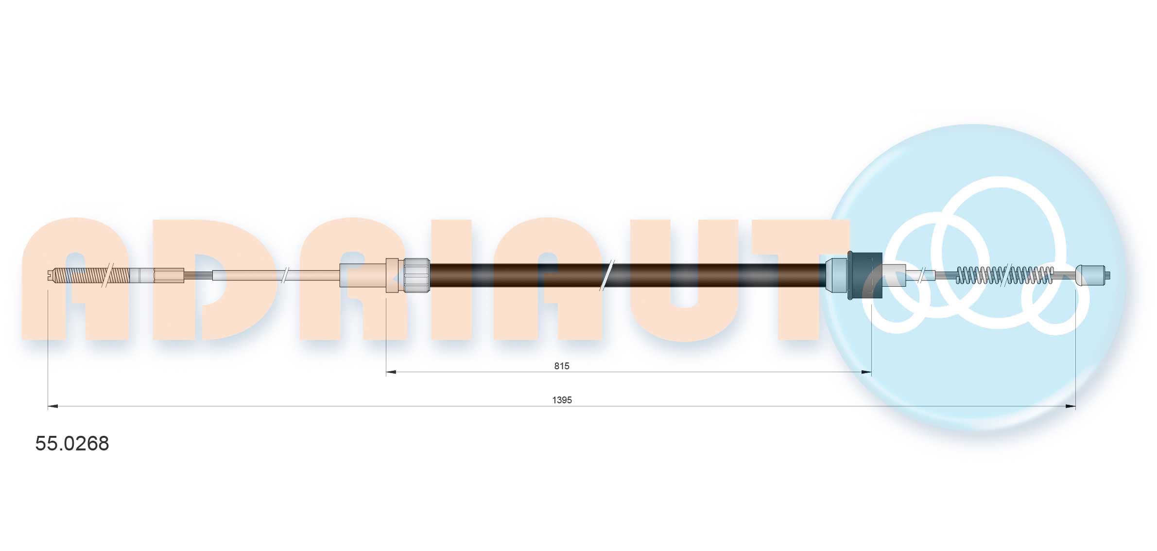 Cable Pull, parking brake (55.0268)