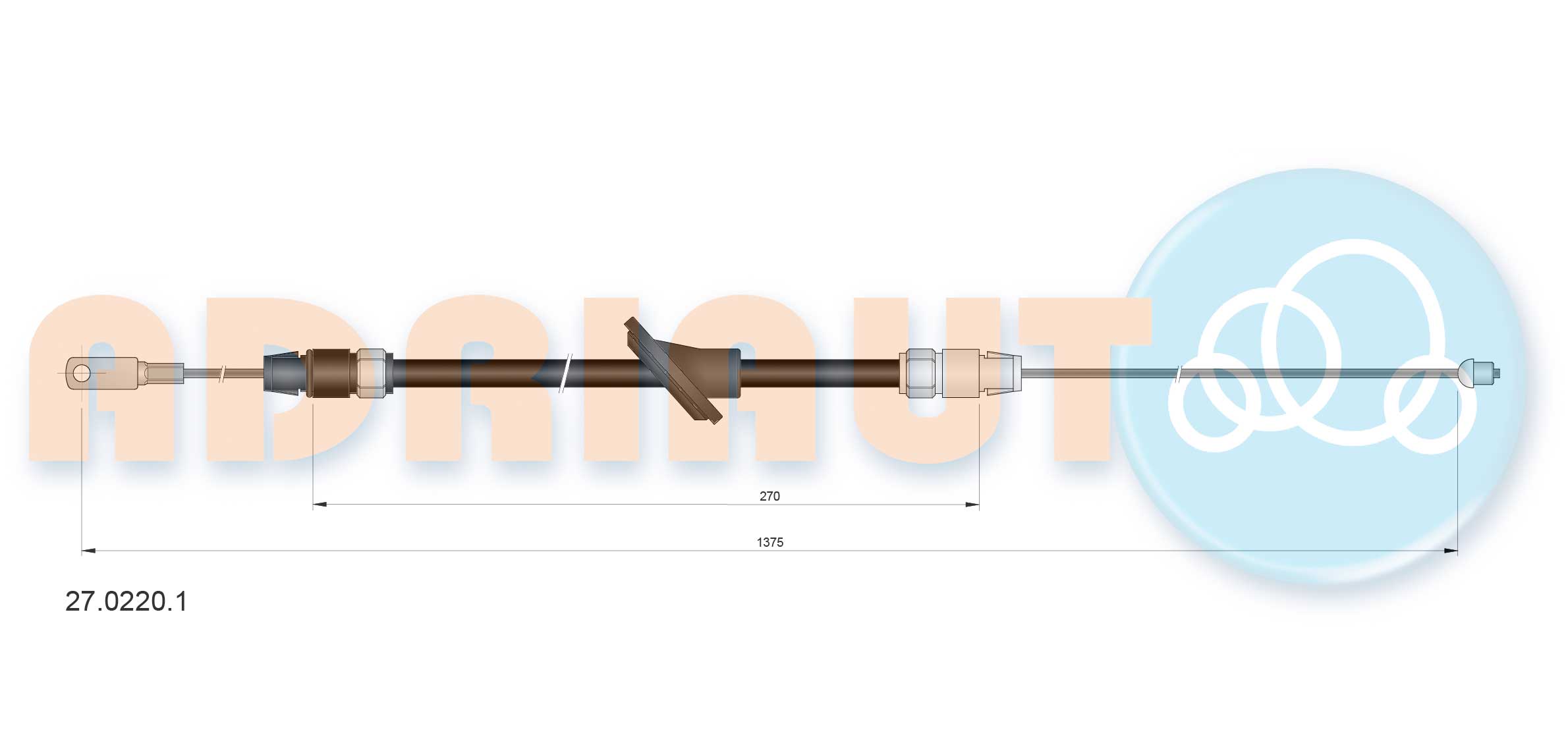 Cable Pull, parking brake (27.0220.1)