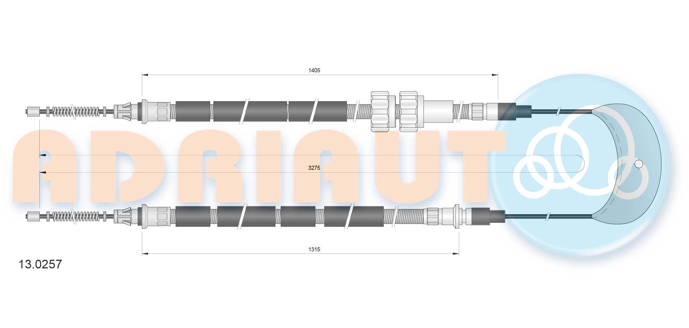 Cable Pull, parking brake (13.0257)