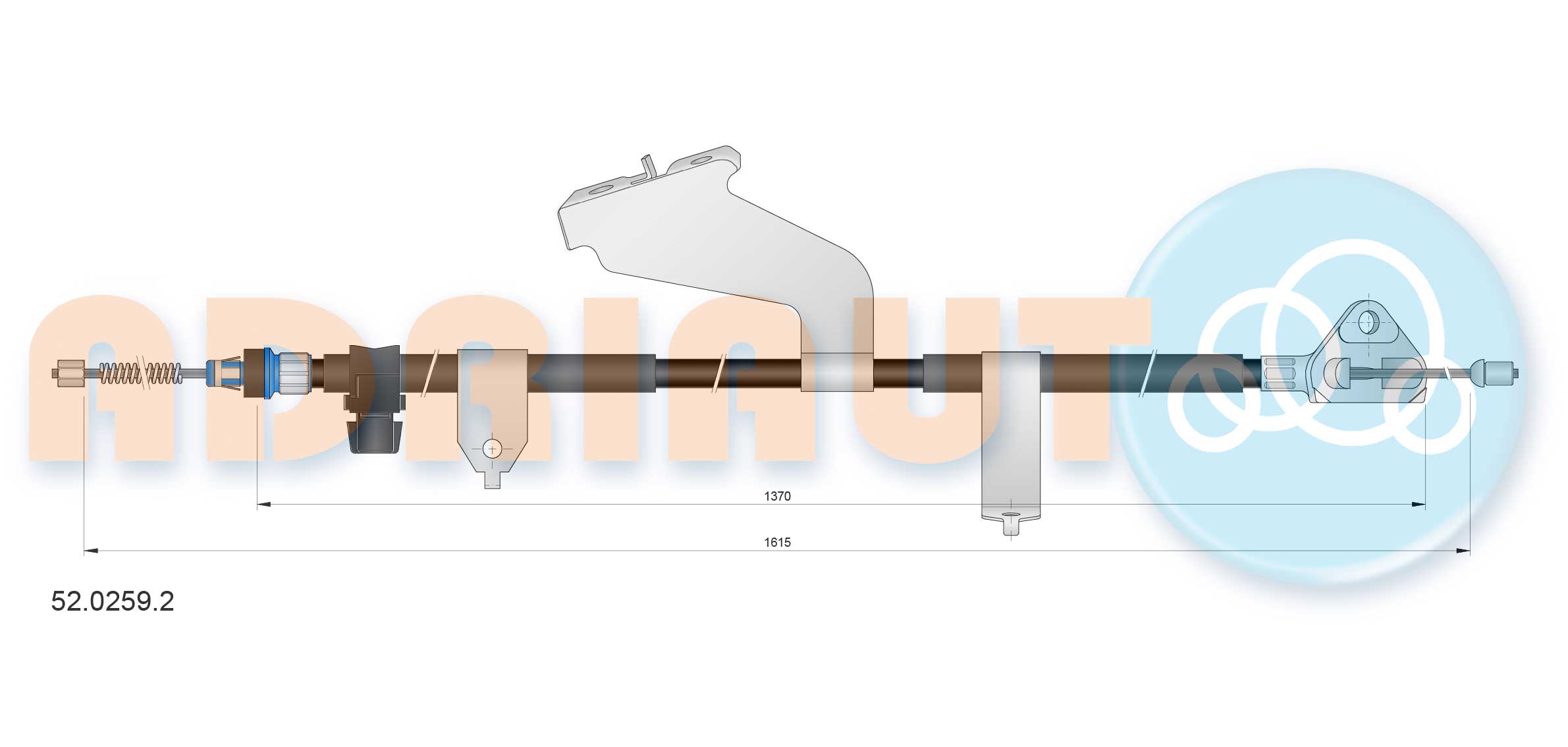 Cable Pull, parking brake (52.0259.2)