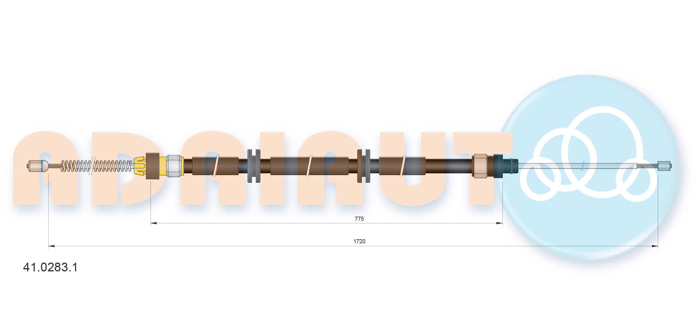 Cable Pull, parking brake (41.0283.1)