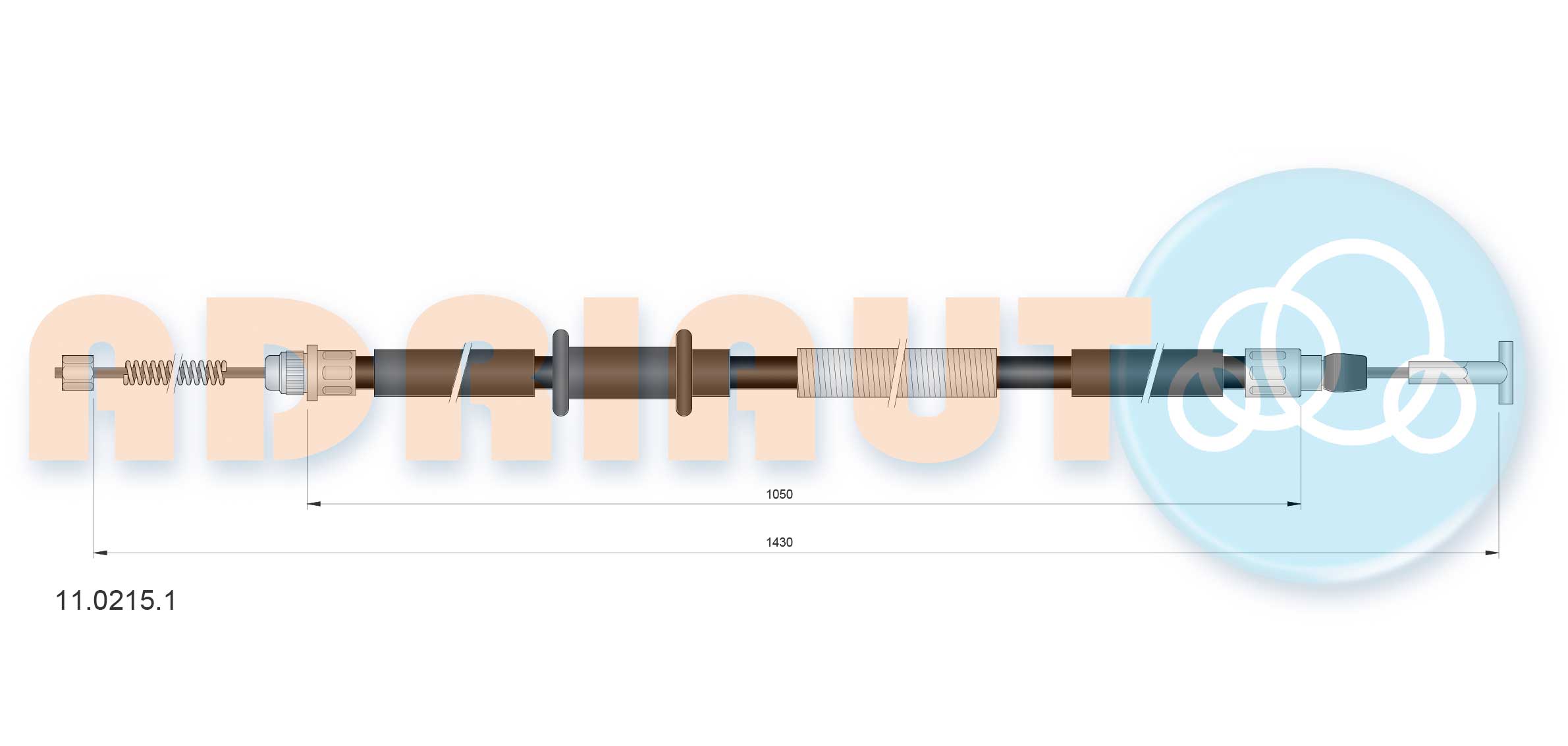 Cable Pull, parking brake (11.0215.1)