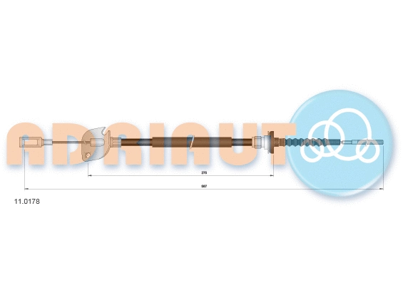 Cable Pull, clutch control (11.0178)