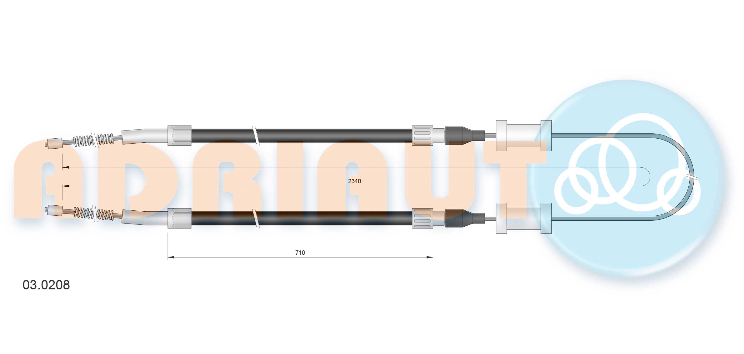 Cable Pull, parking brake (03.0208)