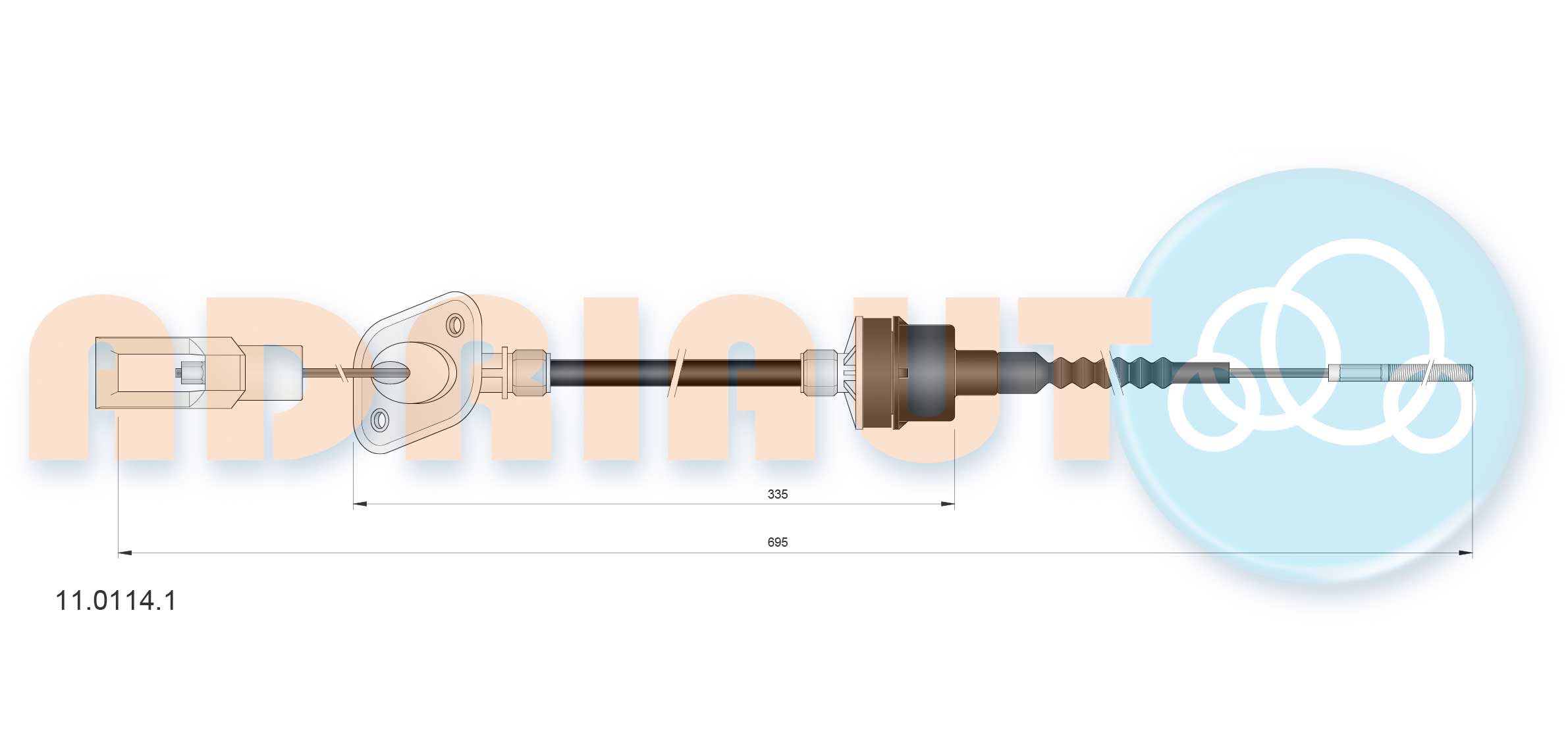 Cable Pull, clutch control (11.0114.1)