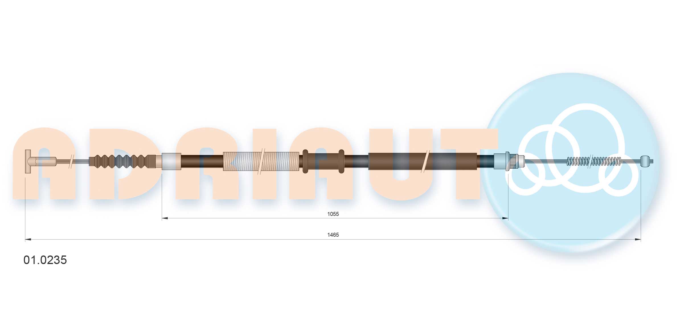 Cable Pull, parking brake (01.0235)