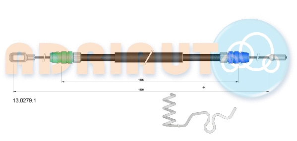 Cable Pull, parking brake (13.0279.1)