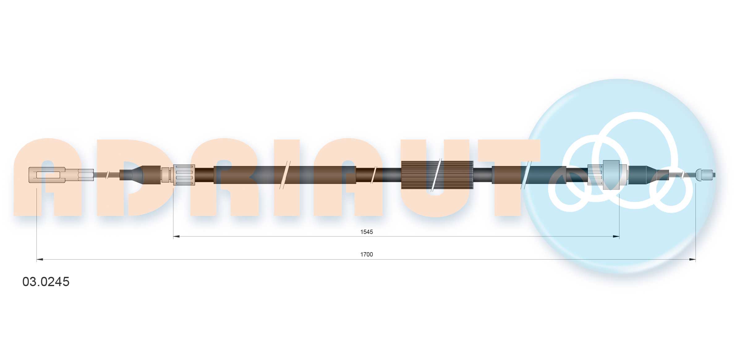 Cable Pull, parking brake (03.0245)