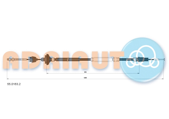 Cable Pull, clutch control (55.0163.2)