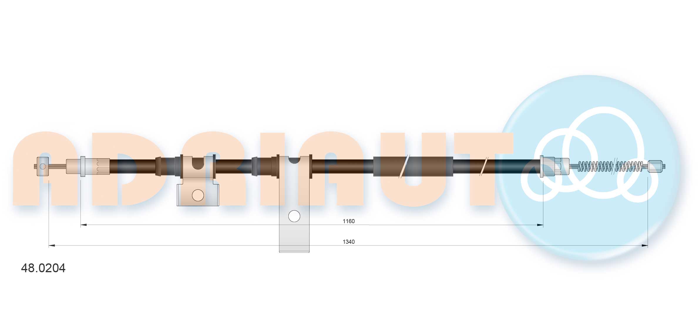 Cable Pull, parking brake (48.0204)