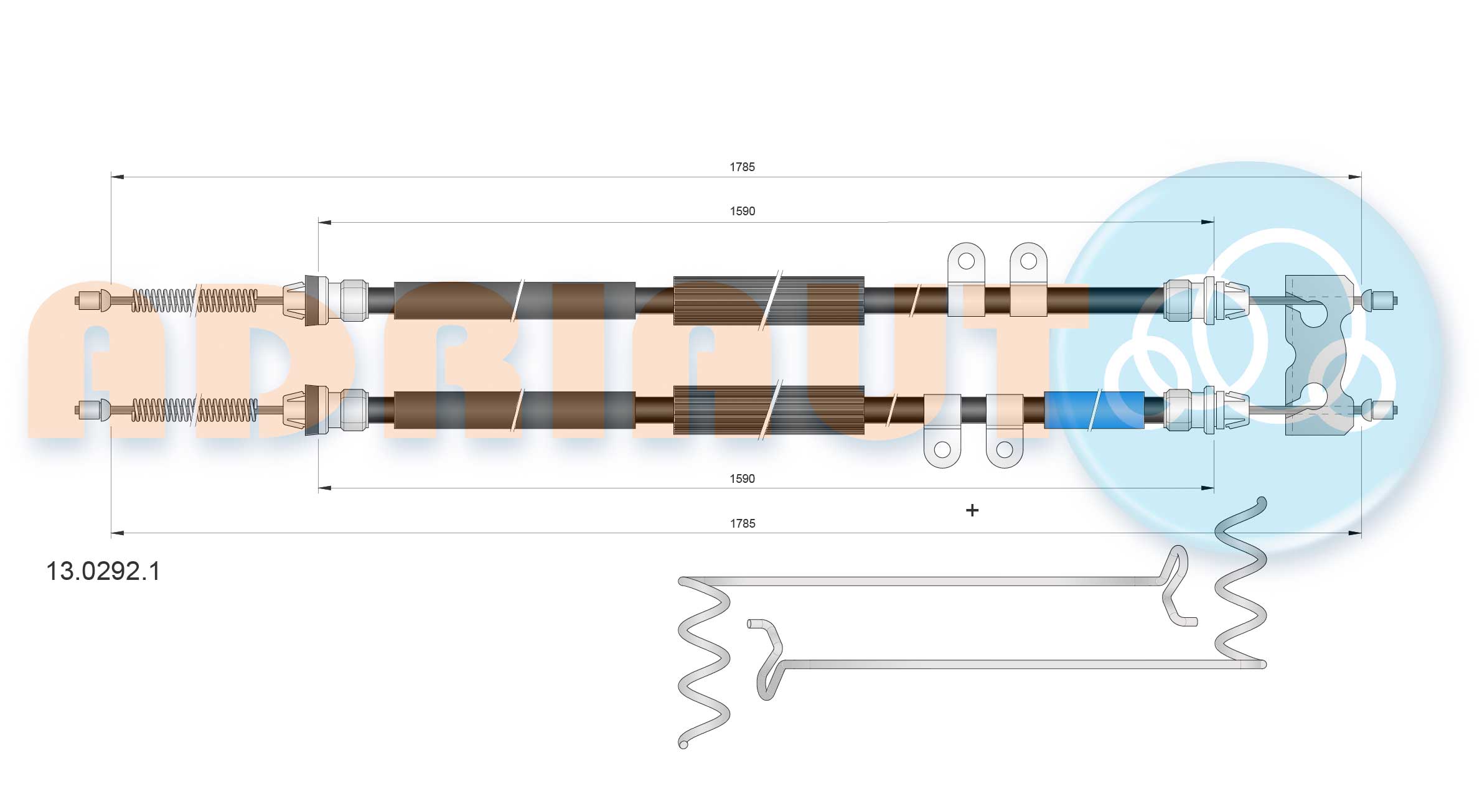 Cable Pull, parking brake (13.0292.1)