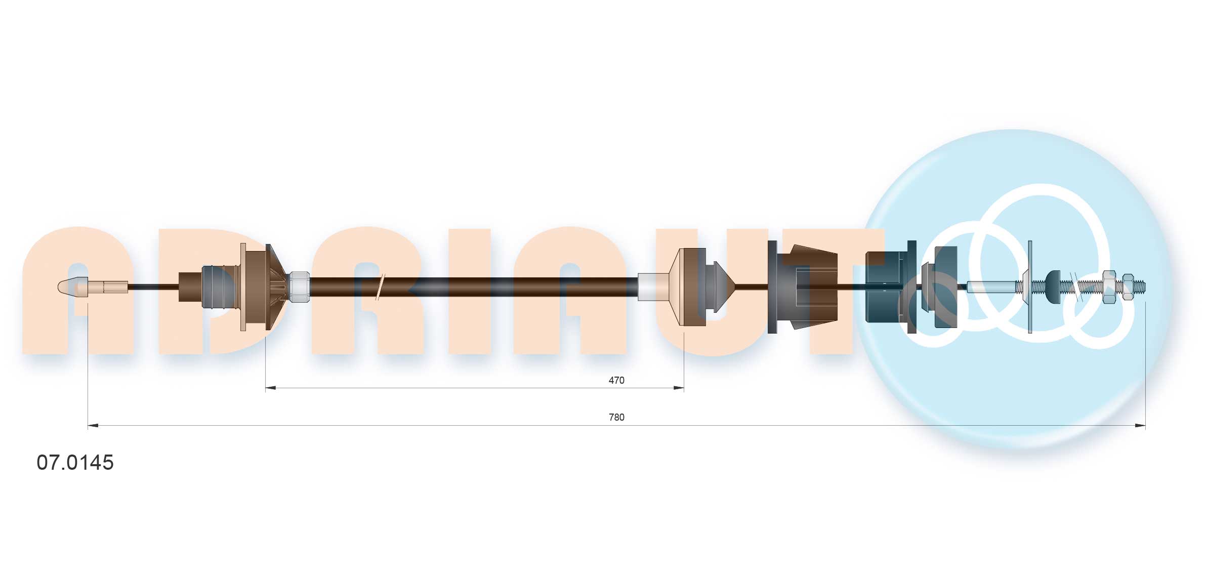 Cable Pull, clutch control (07.0145)