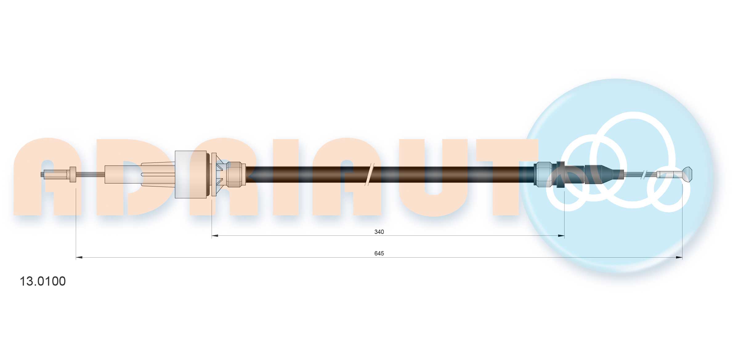 Cable Pull, clutch control (13.0100)