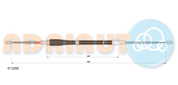 Cable Pull, parking brake (47.0206)