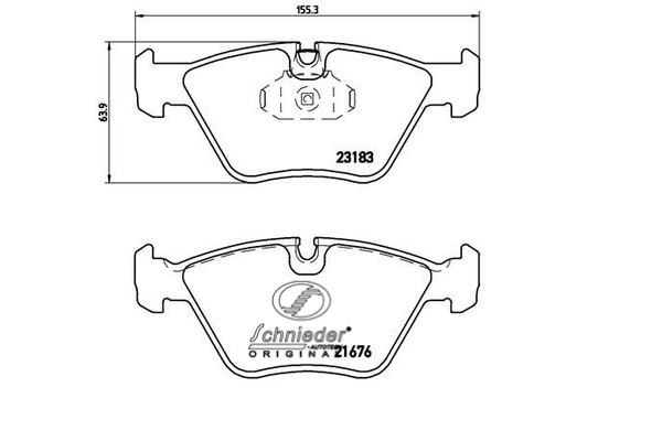 Brake Pad Set, disc brake (SBP009-001)