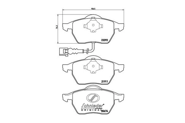 Brake Pad Set, disc brake (SBP008-021)