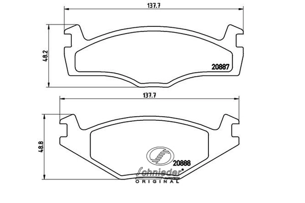 Brake Pad Set, disc brake (SBP017-521)