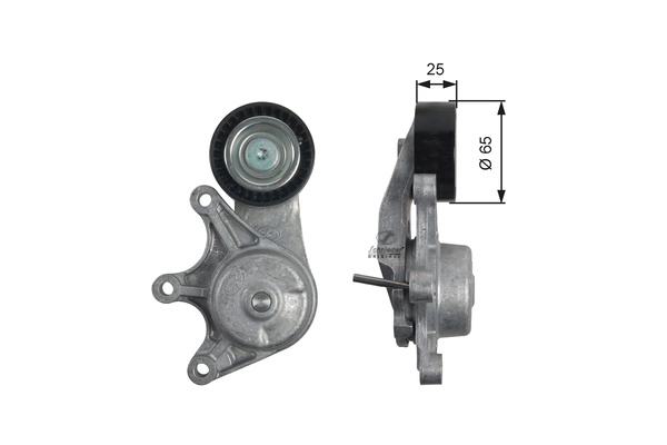 Tensioner Pulley, V-ribbed belt (BMS24.00195)