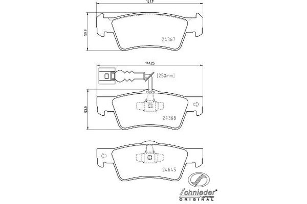 Brake Pad Set, disc brake (SBP012-441)