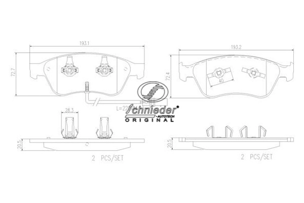 Brake Pad Set, disc brake (SBP009-211)