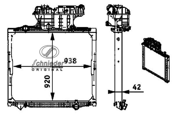 Core, radiator (MNT33.00042)