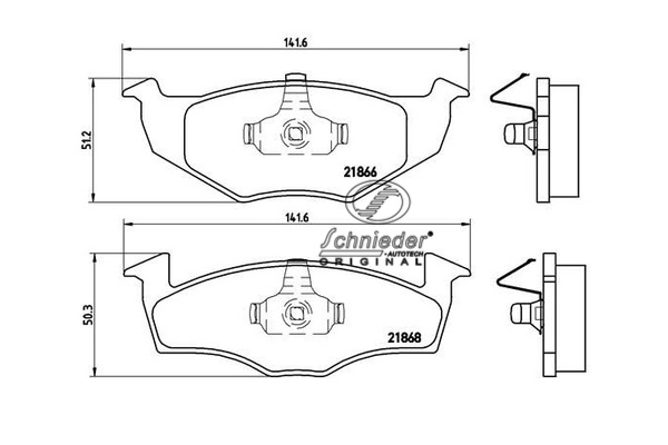 Brake Pad Set, disc brake (SBP007-891)