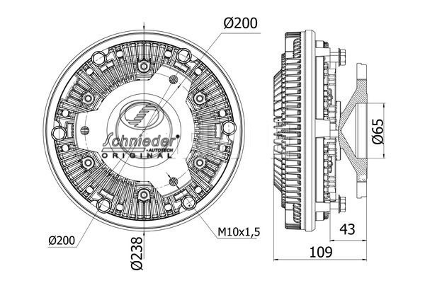 Clutch, radiator fan (BZT25.00004)