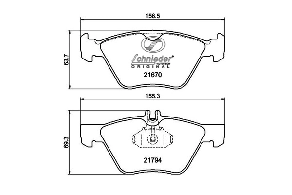 Brake Pad Set, disc brake (SBP007-861)