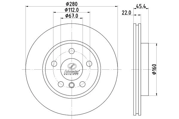 Brake Disc (BMS55.00374)