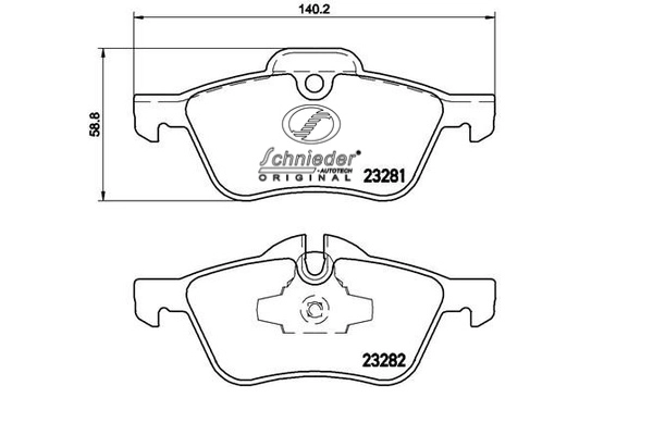 Brake Pad Set, disc brake (SBP009-171)