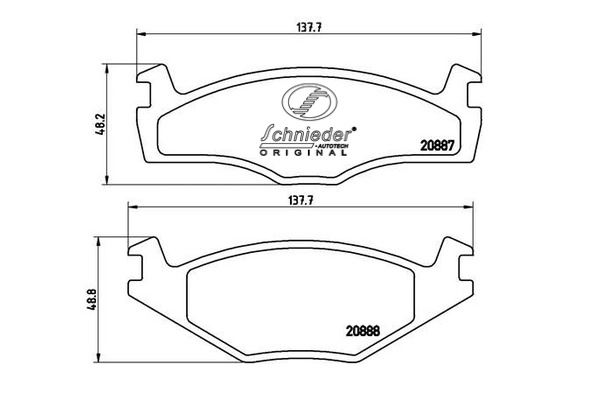 Brake Pad Set, disc brake (SBP006-171)