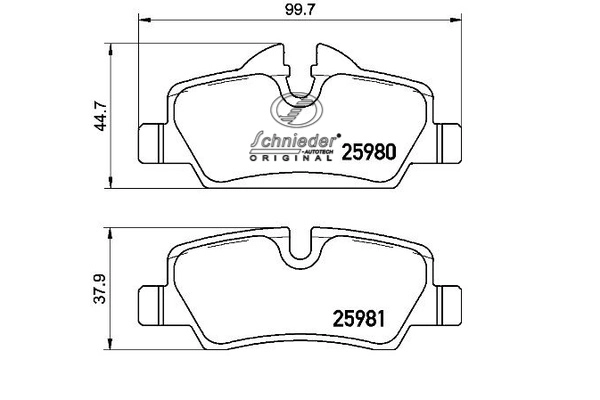 Brake Pad Set, disc brake (SBP021-481)