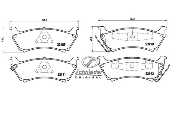 Brake Pad Set, disc brake (SBP008-671)