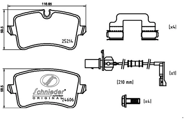 Brake Pad Set, disc brake (SBP025-311)