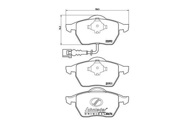 Brake Pad Set, disc brake (SBP008-471)