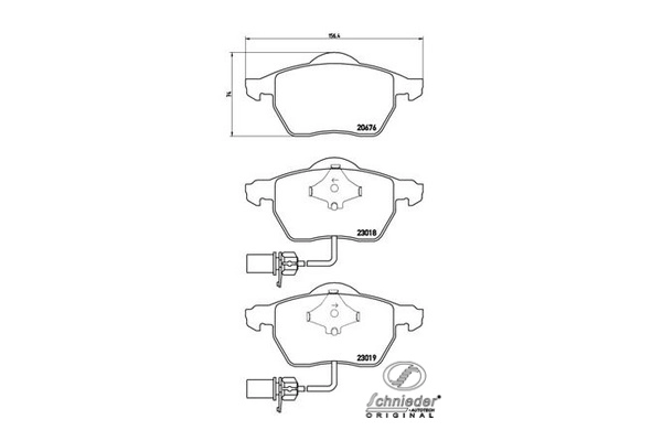 Brake Pad Set, disc brake (SBP008-411)