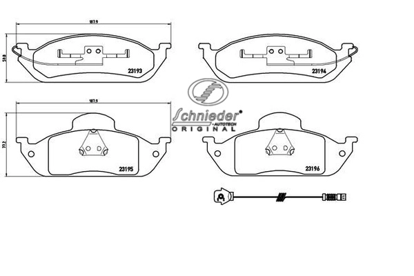 Brake Pad Set, disc brake (SBP008-661)