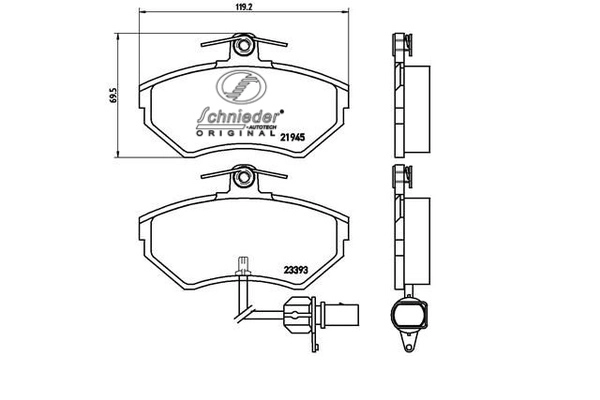 Brake Pad Set, disc brake (SBP018-451)