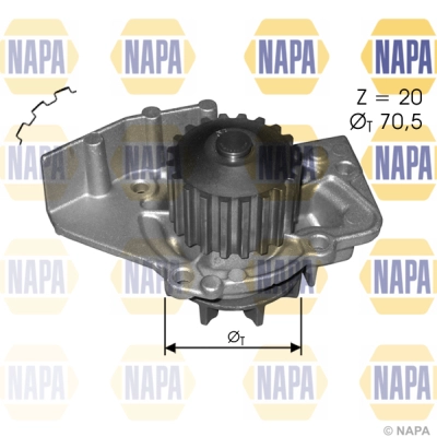 Water Pump, engine cooling (NWP1136)
