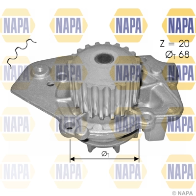 Water Pump, engine cooling (NWP1387)