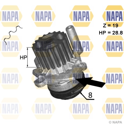 Water Pump, engine cooling (NWP1045)