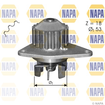 Water Pump, engine cooling (NWP1133)